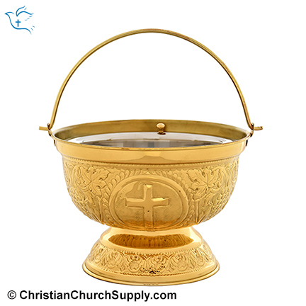 Holy Bread Bowl with Handle with Inox Bowl Inside